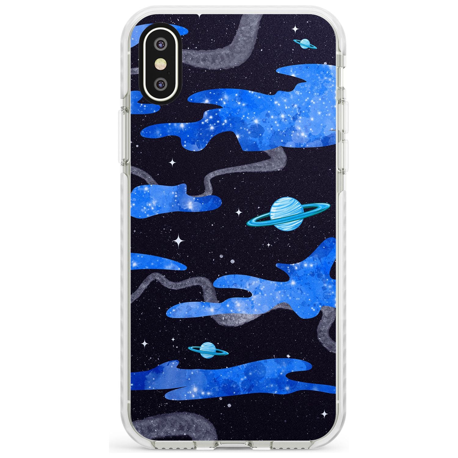 Blue Galaxy Impact Phone Case for iPhone X XS Max XR