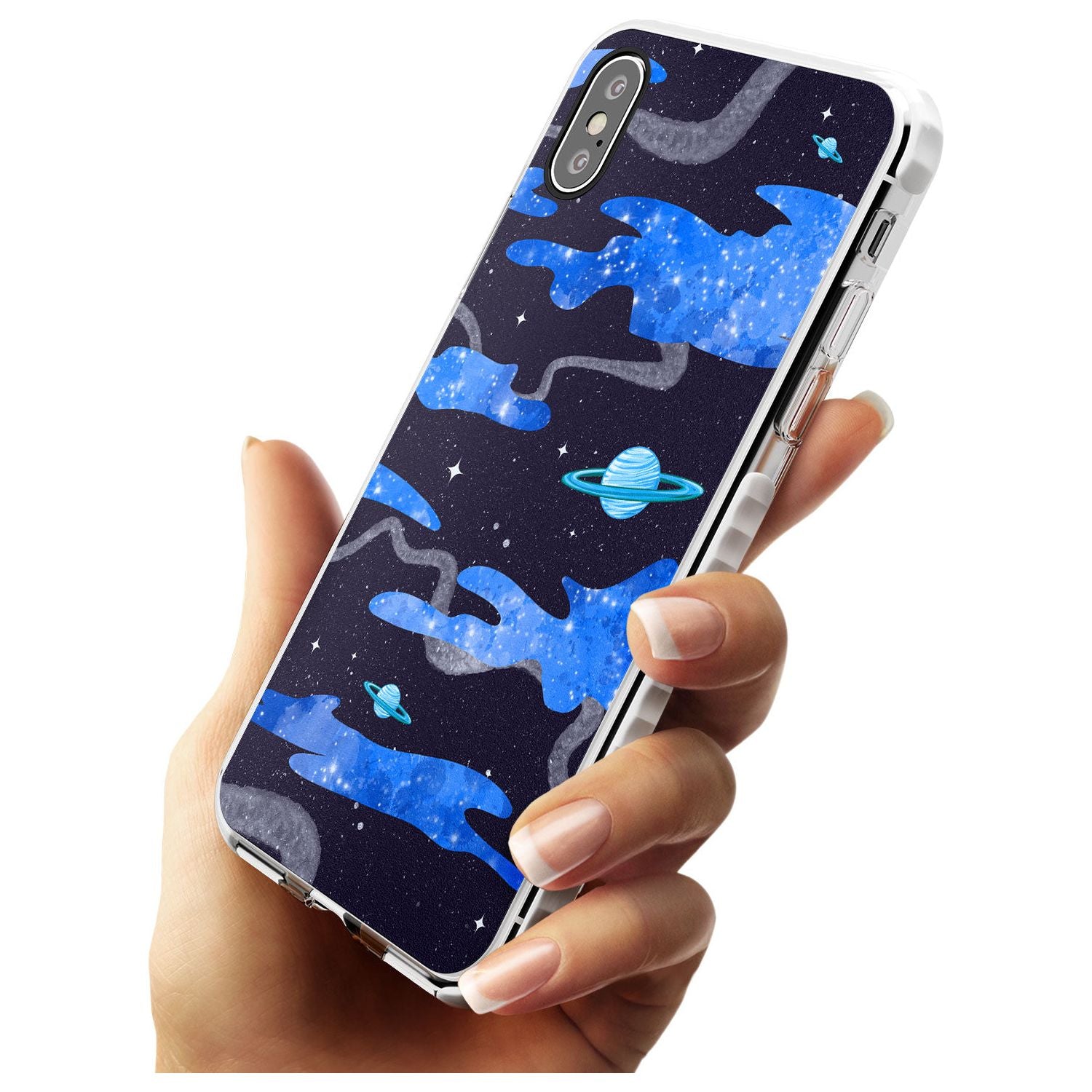 Blue Galaxy Impact Phone Case for iPhone X XS Max XR