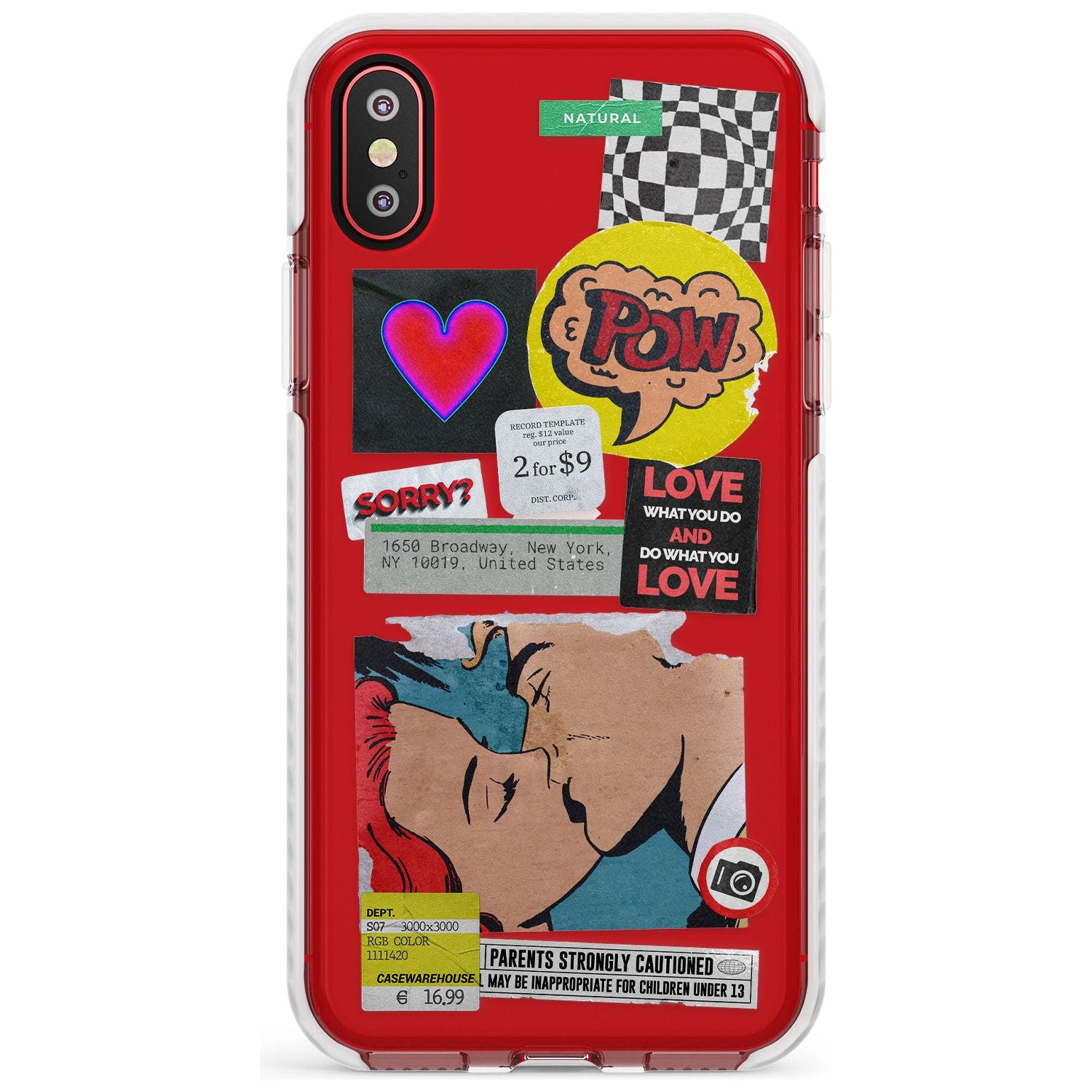 Retro Sticker Mix Slim TPU Phone Case Warehouse X XS Max XR