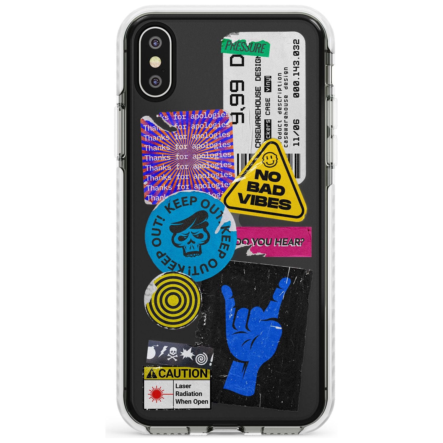 No Bad Vibes Sticker Mix Slim TPU Phone Case Warehouse X XS Max XR