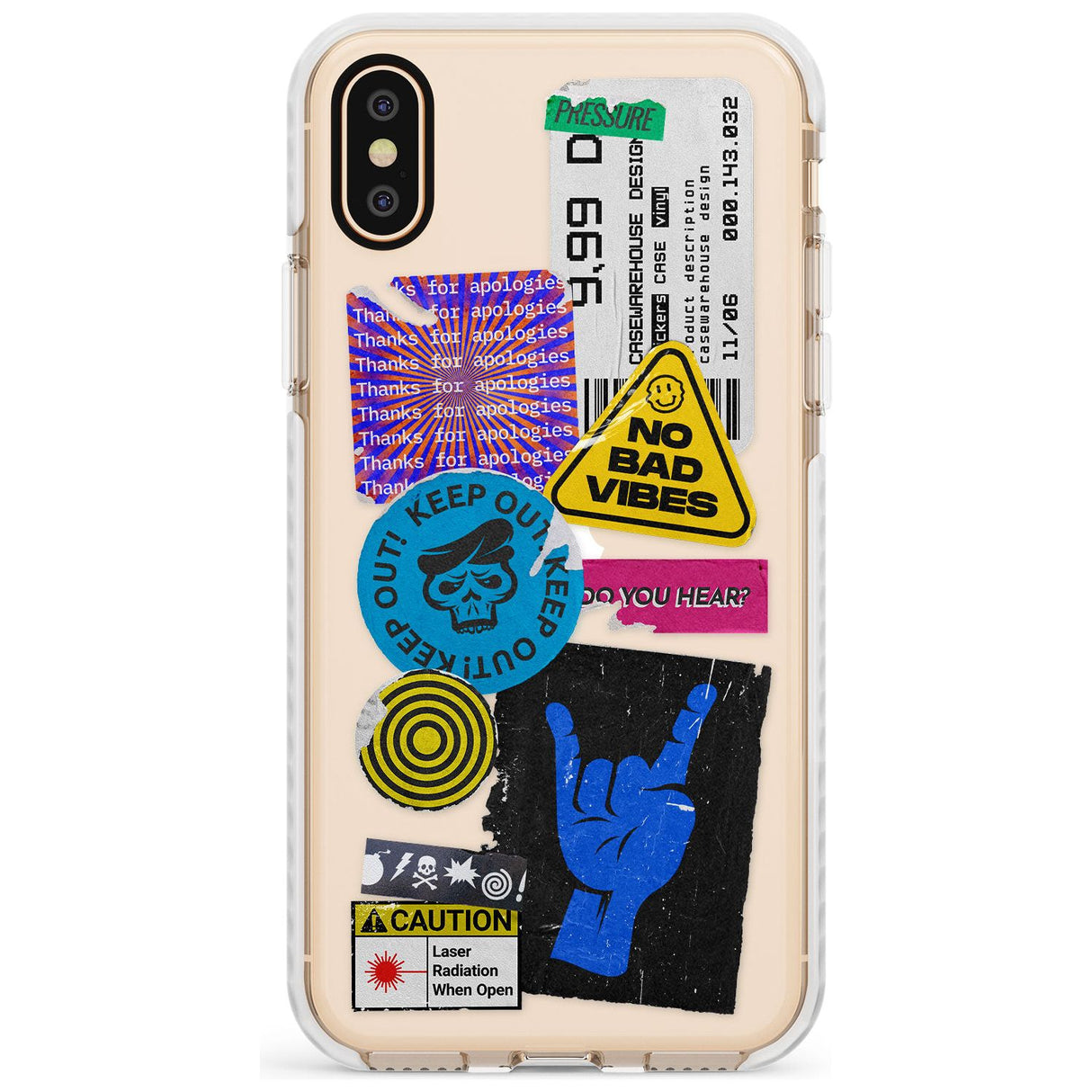 No Bad Vibes Sticker Mix Slim TPU Phone Case Warehouse X XS Max XR