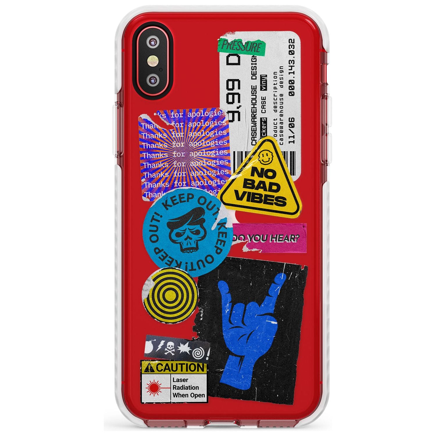 No Bad Vibes Sticker Mix Slim TPU Phone Case Warehouse X XS Max XR