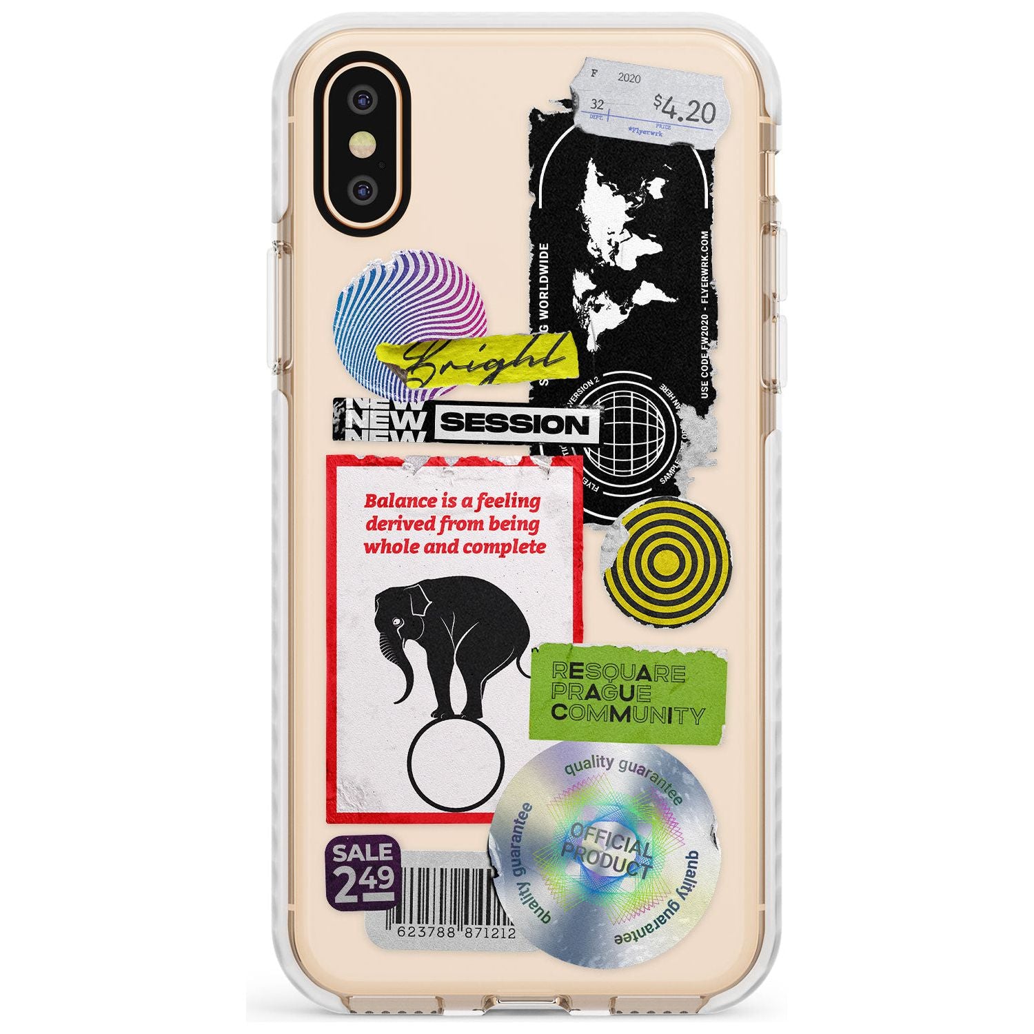 Peeled Sticker Mix Slim TPU Phone Case Warehouse X XS Max XR