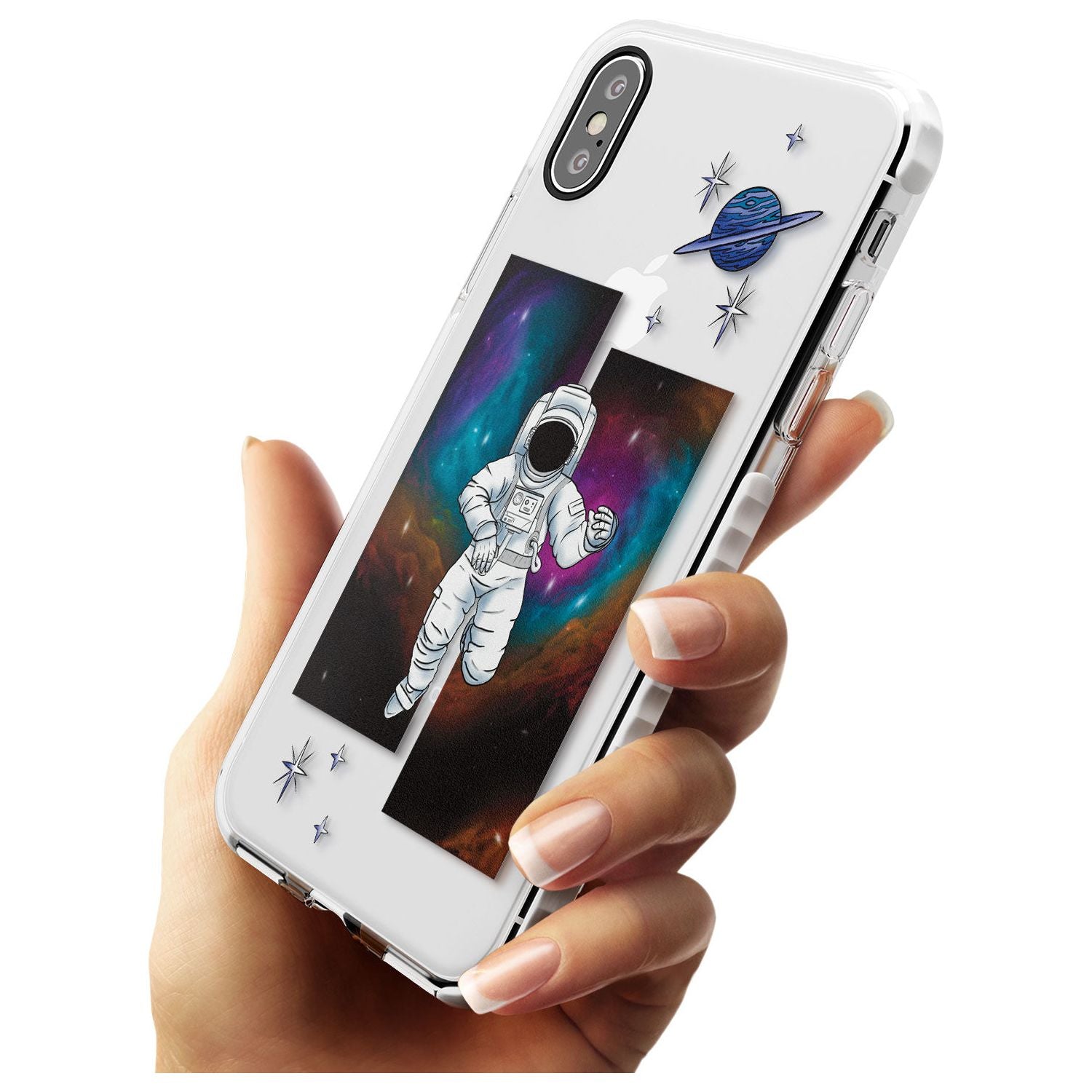 ESCAPE THE NEBULA Slim TPU Phone Blanc Space X XS Max XR