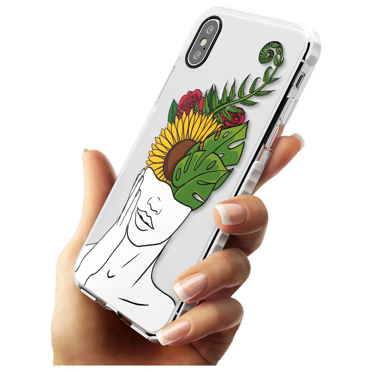 LET THE MIND FLOURISH Slim TPU Phone Blanc Space X XS Max XR