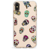 Mixed Sugar Skull Pattern Impact Phone Case for iPhone X XS Max XR