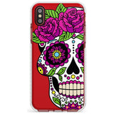 Purple Floral Sugar Skull Impact Phone Case for iPhone X XS Max XR