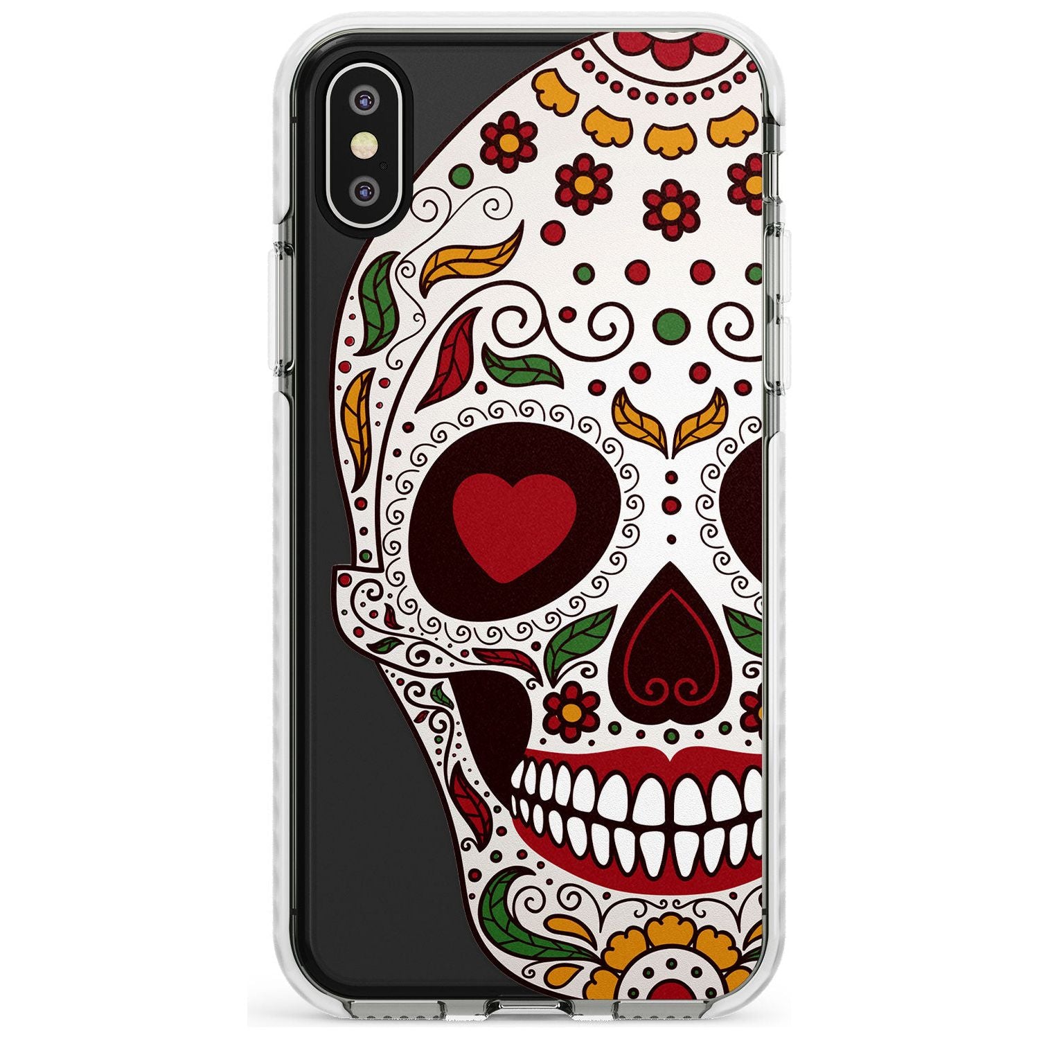Autumn Sugar Skull Impact Phone Case for iPhone X XS Max XR