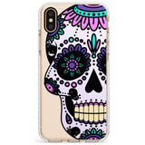 Violet Sugar Skull Impact Phone Case for iPhone X XS Max XR