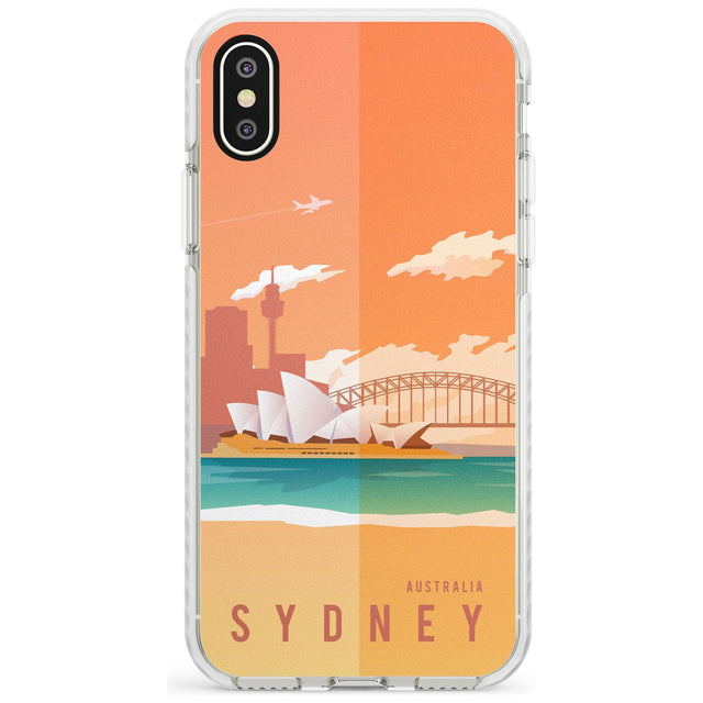 Vintage Travel Poster Sydney Impact Phone Case for iPhone X XS Max XR