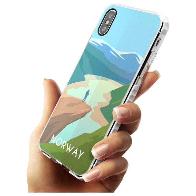 Vintage Travel Poster Norway Impact Phone Case for iPhone X XS Max XR