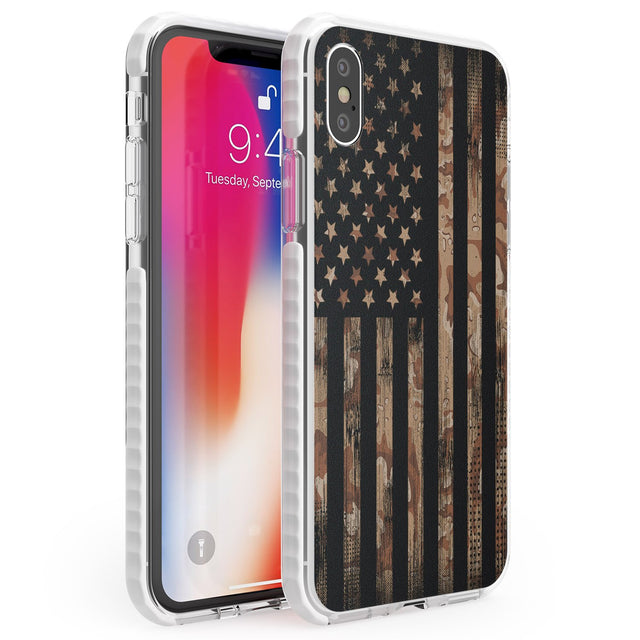 American Flag Camo Phone Case iPhone X / iPhone XS / Impact Case,iPhone XR / Impact Case,iPhone XS MAX / Impact Case Blanc Space