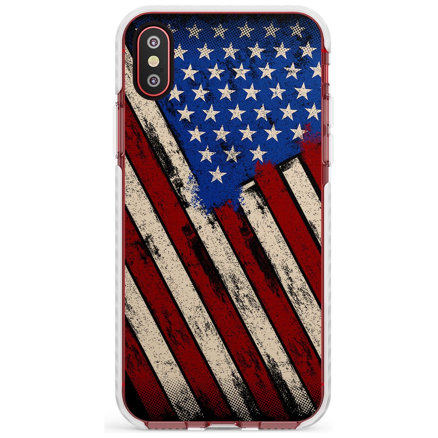 Distressed US Flag Impact Phone Case for iPhone X XS Max XR