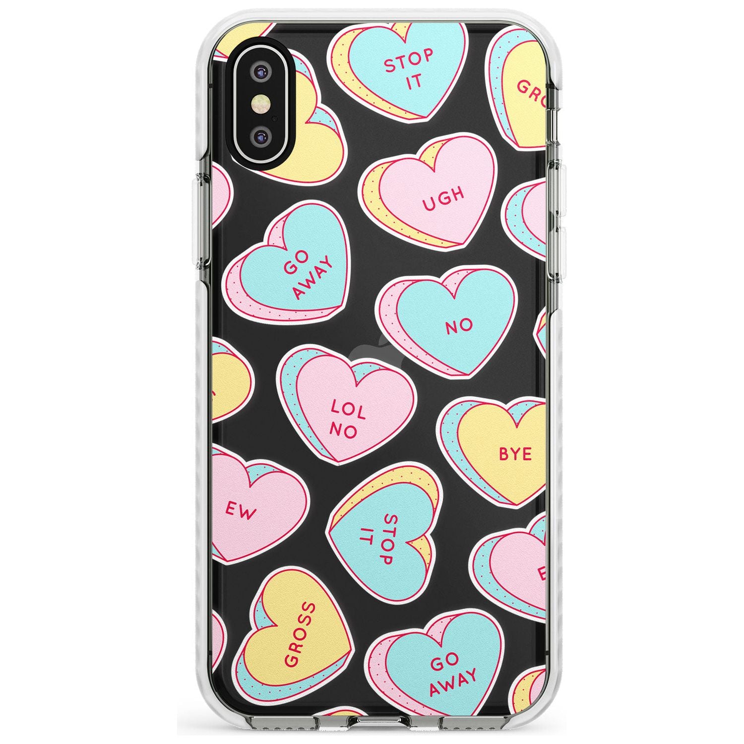 Sarcastic Love Hearts Slim TPU Phone Case Warehouse X XS Max XR