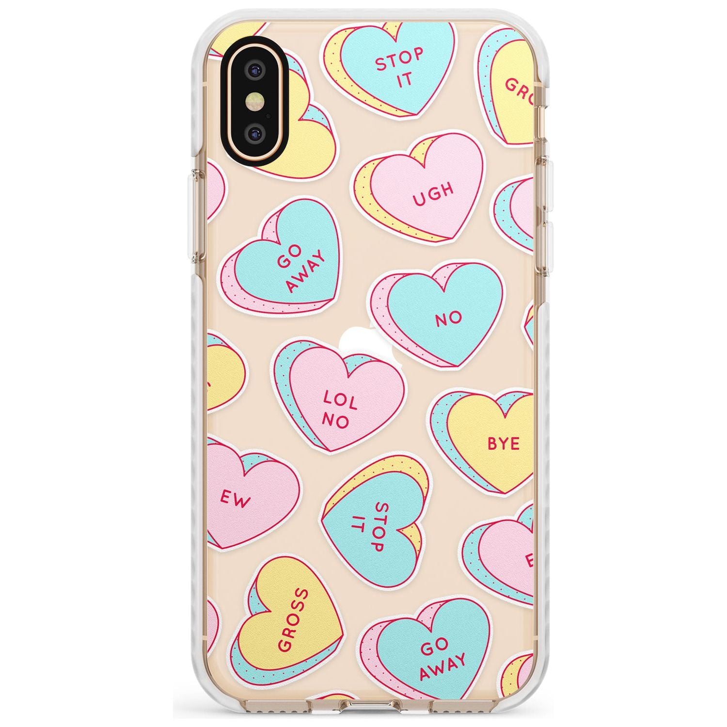 Sarcastic Love Hearts Slim TPU Phone Case Warehouse X XS Max XR