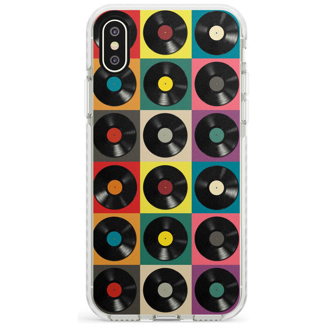 Vinyl Record Pattern Impact Phone Case for iPhone X XS Max XR
