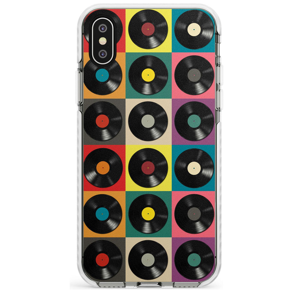 Vinyl Record Pattern Impact Phone Case for iPhone X XS Max XR