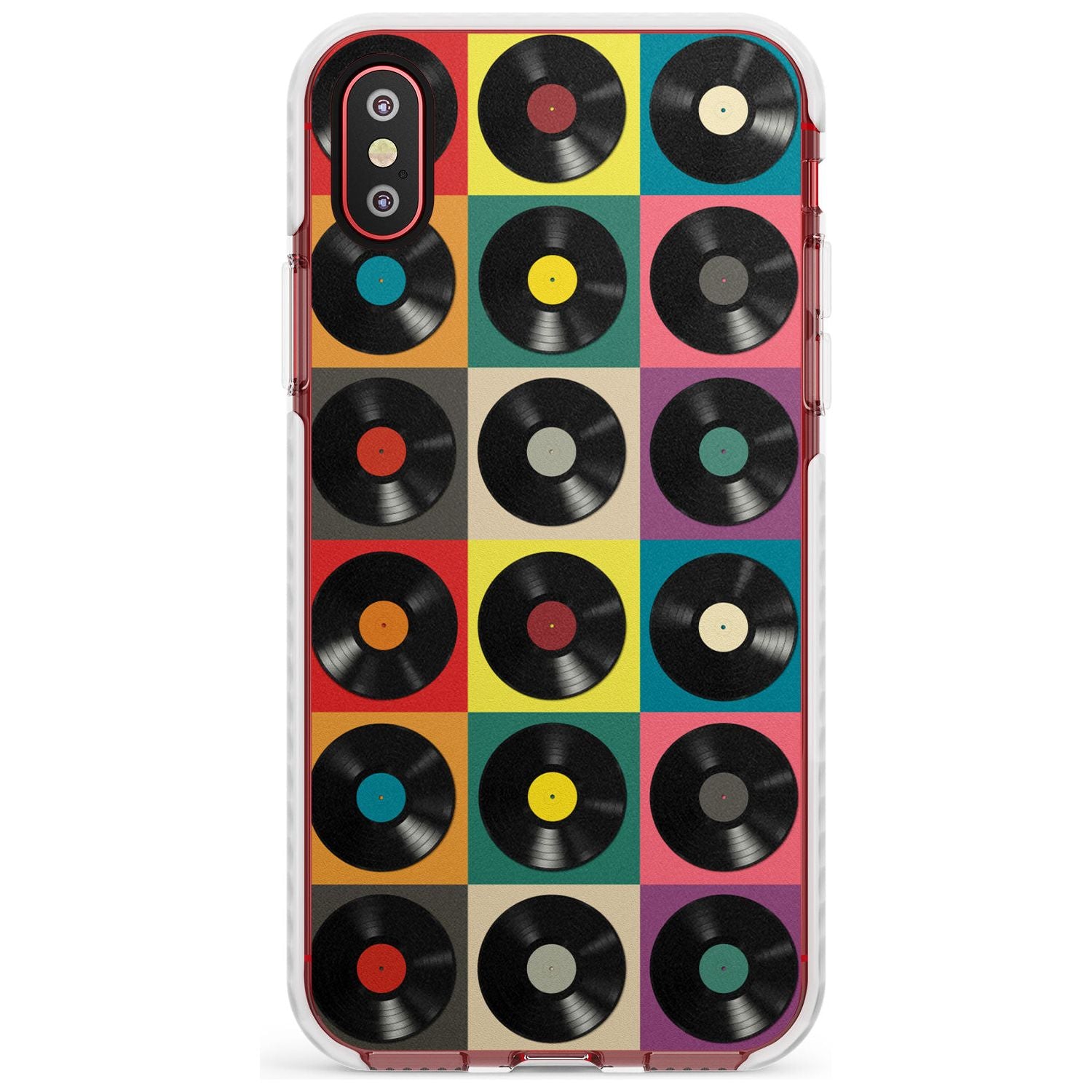 Vinyl Record Pattern Impact Phone Case for iPhone X XS Max XR