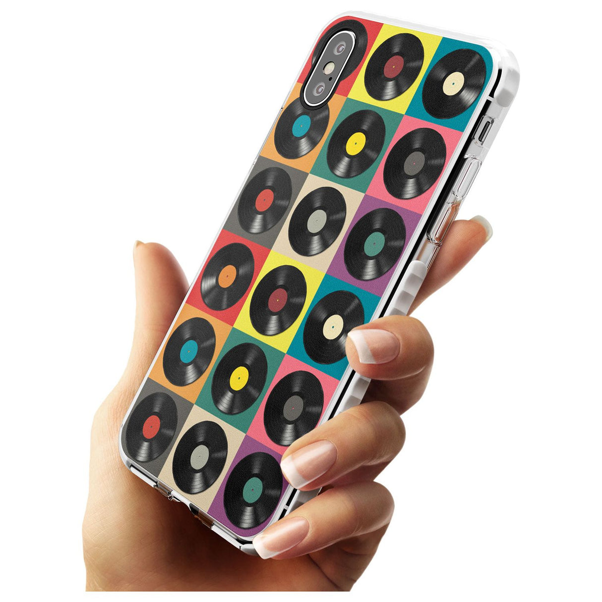 Vinyl Record Pattern Impact Phone Case for iPhone X XS Max XR