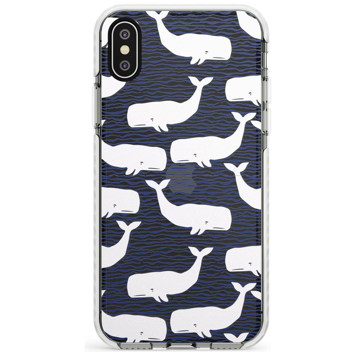 Cute Whales (Transparent) Slim TPU Phone Case Warehouse X XS Max XR