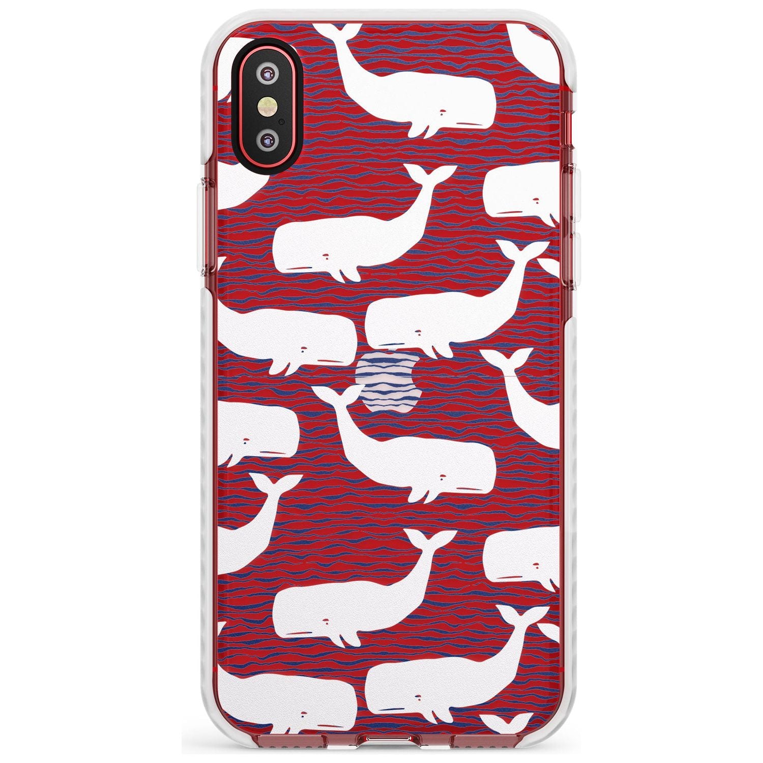 Cute Whales (Transparent) Slim TPU Phone Case Warehouse X XS Max XR