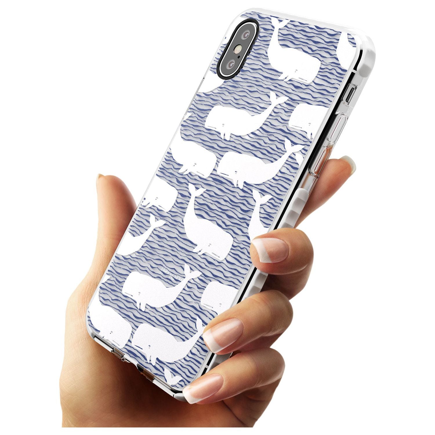Cute Whales (Transparent) Slim TPU Phone Case Warehouse X XS Max XR