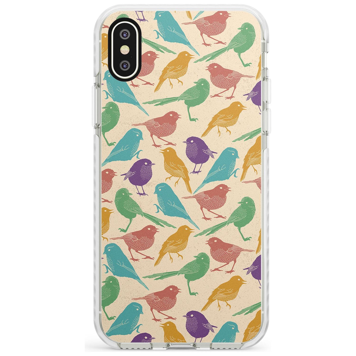 Colourful Feathered Friends Bird Impact Phone Case for iPhone X XS Max XR