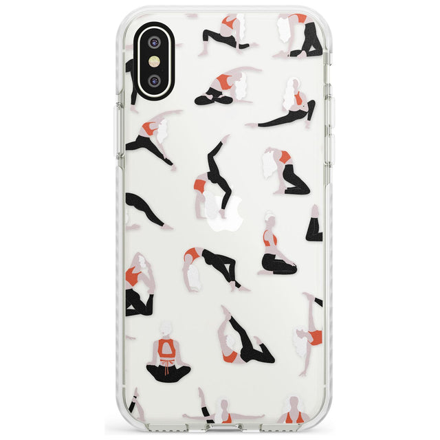 Yoga Poses Clear Slim TPU Phone Case Warehouse X XS Max XR