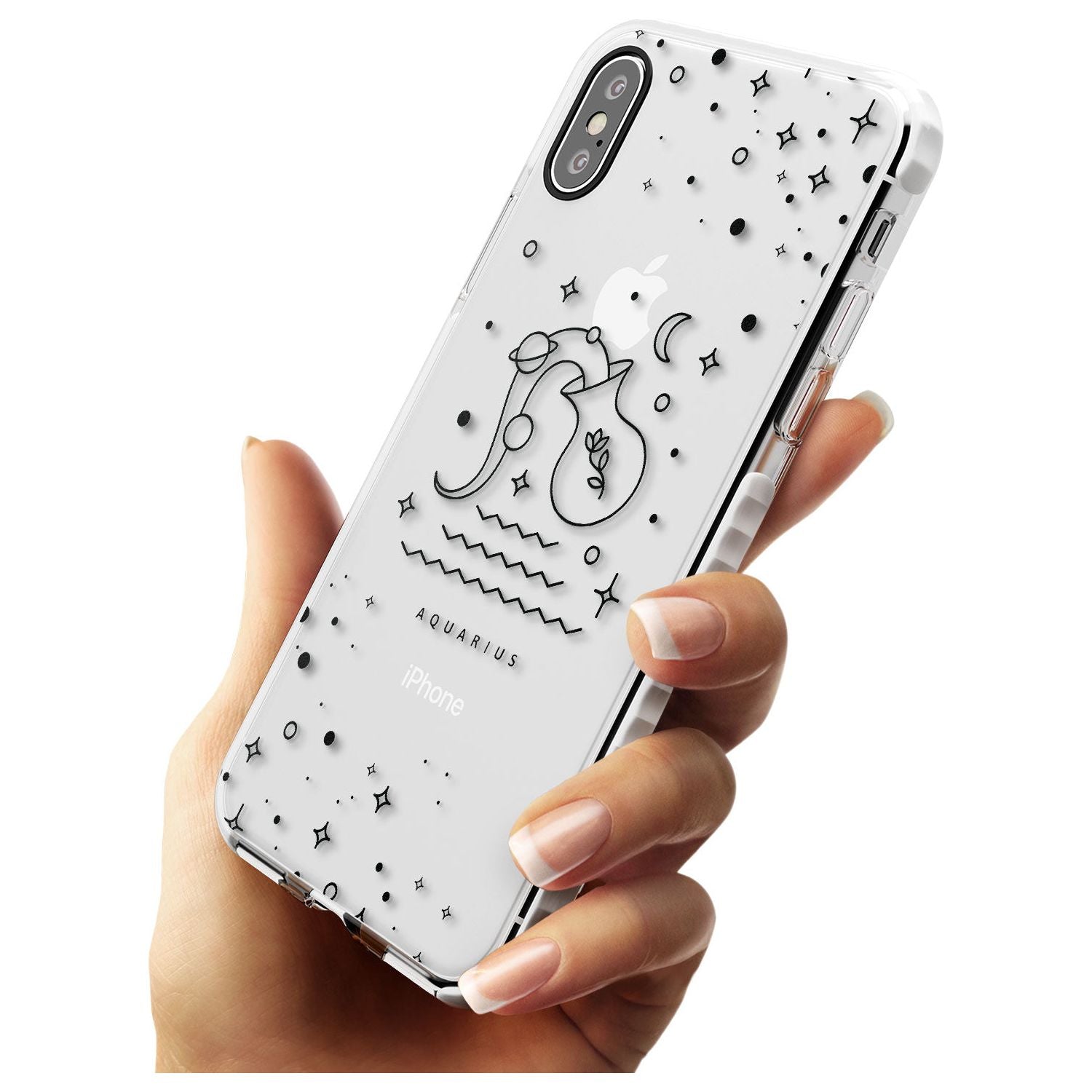 Aquarius Emblem - Transparent Design Impact Phone Case for iPhone X XS Max XR