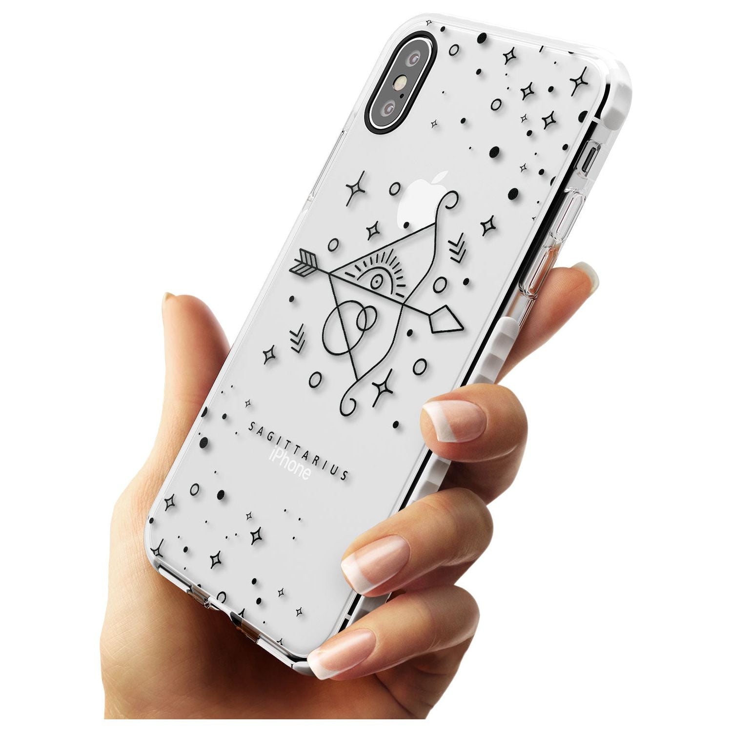 Sagittarius Emblem - Transparent Design Impact Phone Case for iPhone X XS Max XR