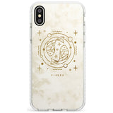 Pisces Emblem - Solid Gold Marbled Design Impact Phone Case for iPhone X XS Max XR