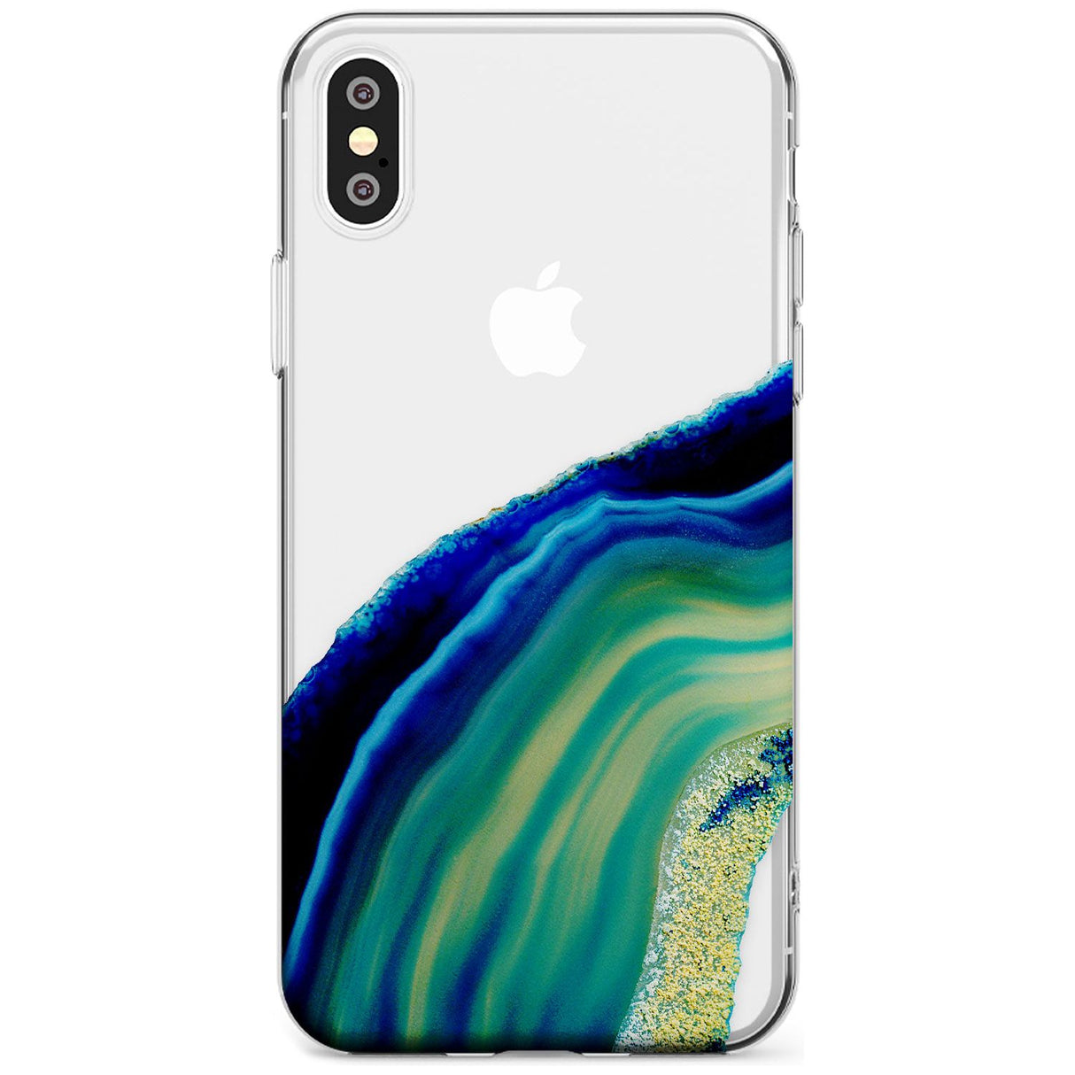 Green & Blue Gemstone Crystal Slim TPU Phone Case Warehouse X XS Max XR