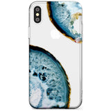 Blue, White & Yellow Agate Gemstone Slim TPU Phone Case Warehouse X XS Max XR