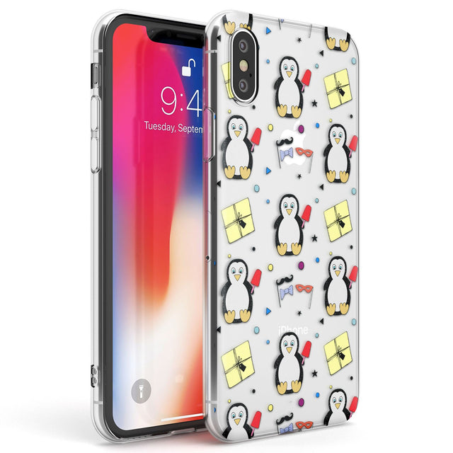 Cute Penguin Pattern Clear Phone Case iPhone X / iPhone XS / Clear Case,iPhone XR / Clear Case,iPhone XS MAX / Clear Case Blanc Space