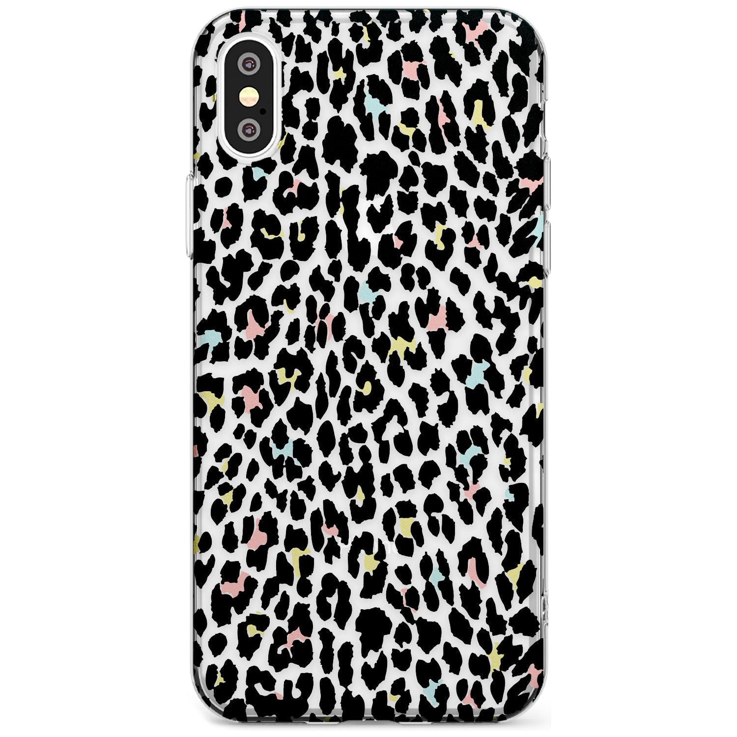 Mixed Pastels Leopard Print - Transparent Slim TPU Phone Case Warehouse X XS Max XR