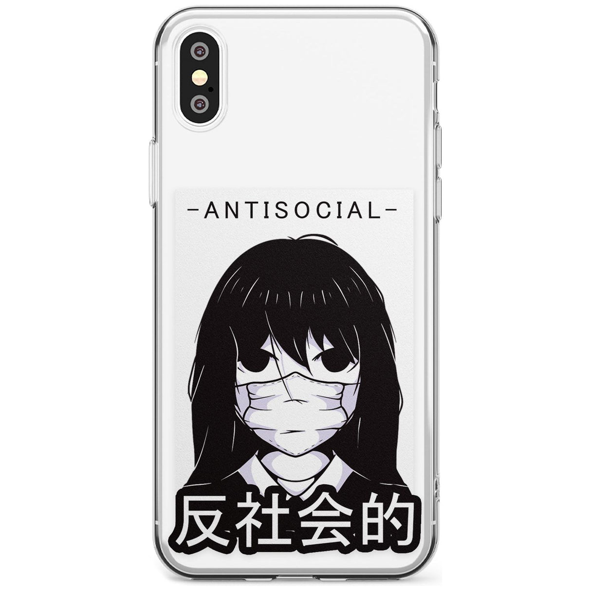 Anti-Social Phone Case iPhone XS MAX / Clear Case,iPhone XR / Clear Case,iPhone X / iPhone XS / Clear Case Blanc Space