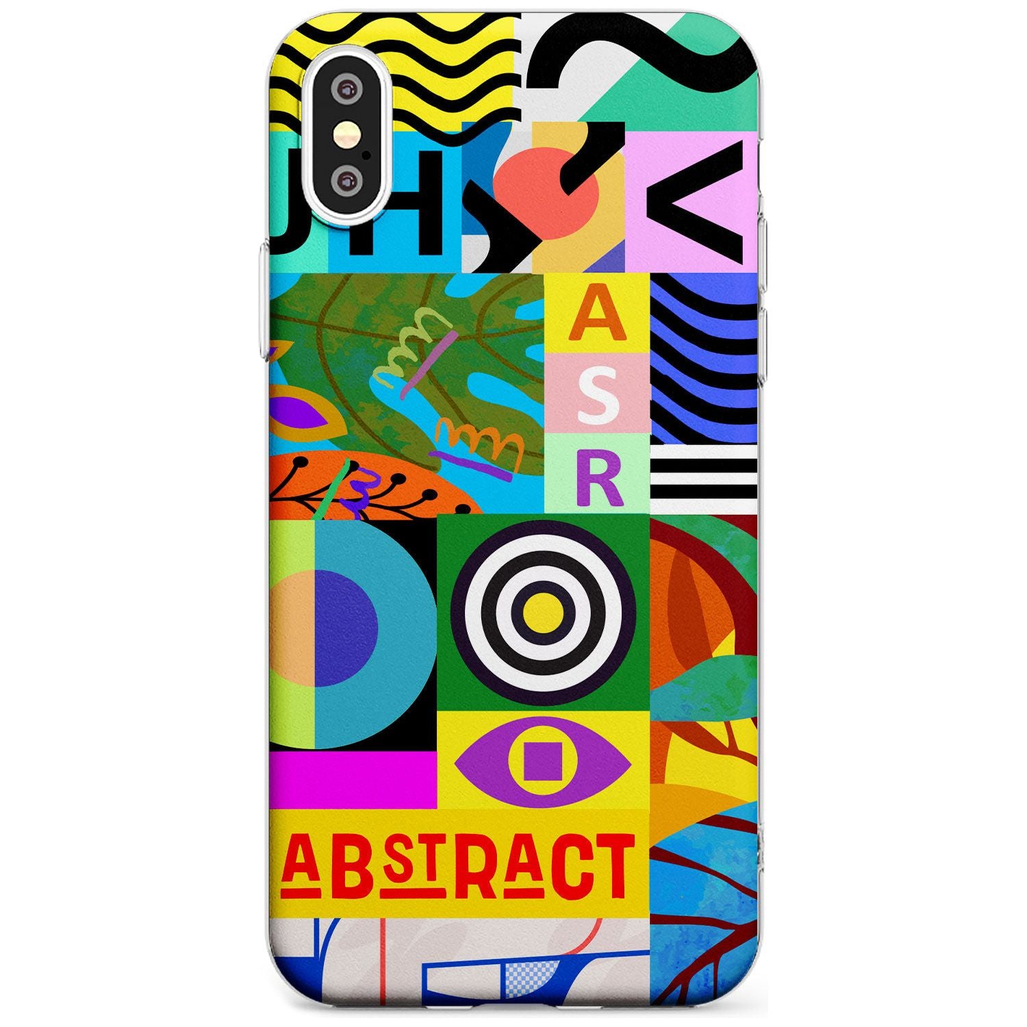 Patchwork Black Impact Phone Case for iPhone X XS Max XR