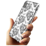 Black Tiger Roar Pattern Slim TPU Phone Blanc Space X XS Max XR