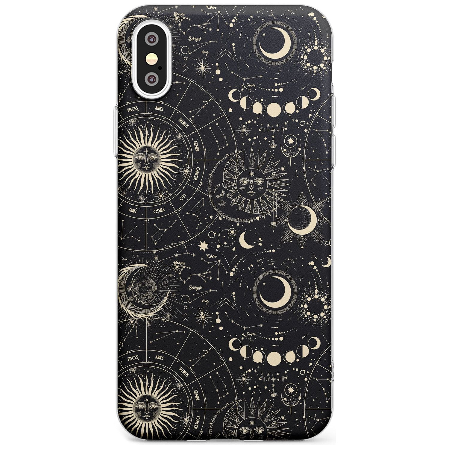 Suns, Moons & Star Signs Black Impact Phone Case for iPhone X XS Max XR