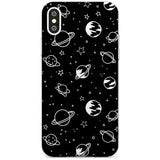 Outer Space Outlines: White on Black Black Impact Phone Case for iPhone X XS Max XR