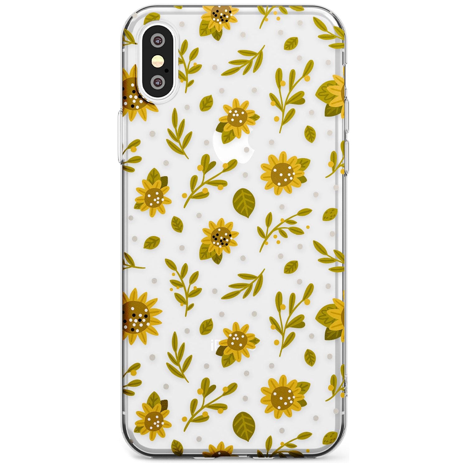 Sweet as Honey Patterns: Sunflowers (Clear) Slim TPU Phone Case Warehouse X XS Max XR