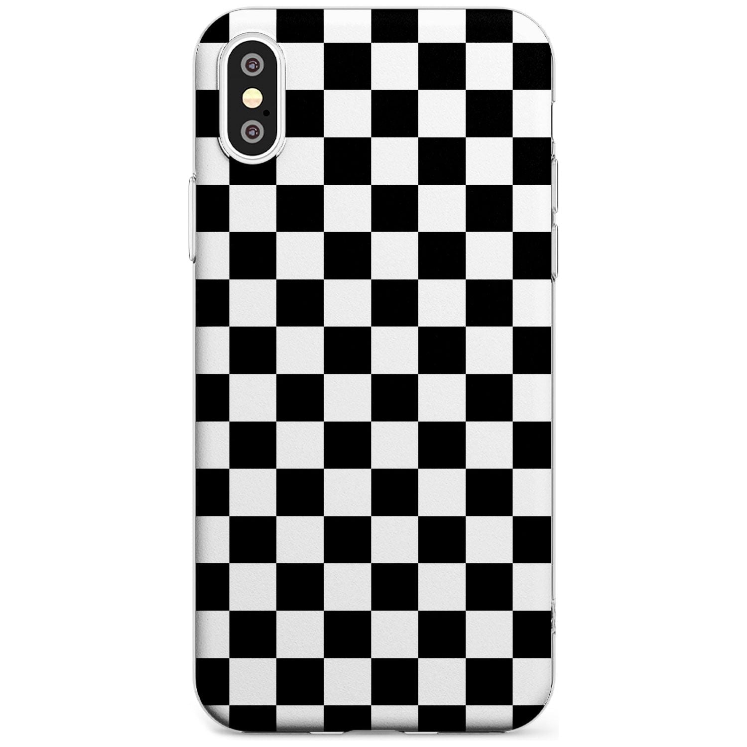 Black Checkered iPhone Case  Slim Case Phone Case - Case Warehouse