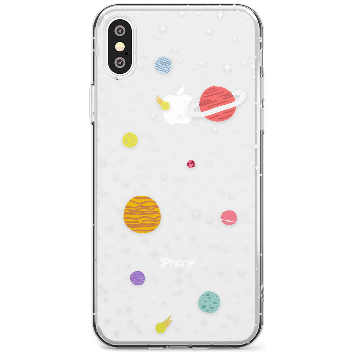 Cute Cartoon Planets (Clear) Slim TPU Phone Case Warehouse X XS Max XR