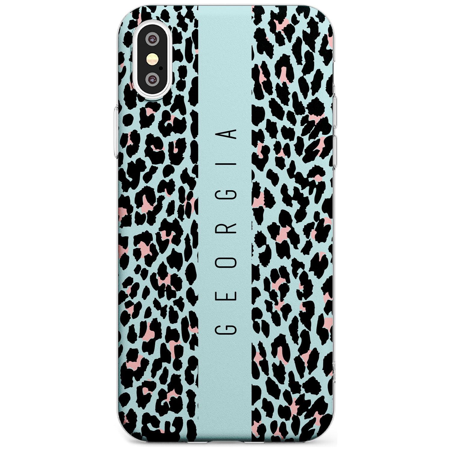 Custom Blue Leopard Spots iPhone Case  Slim Case Custom Phone Case - Case Warehouse