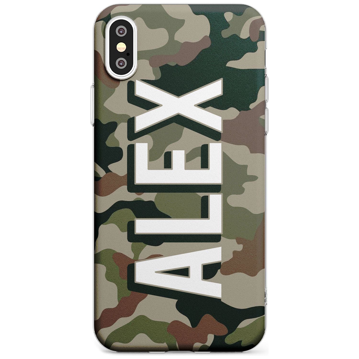 Classic Green Camo Black Impact Phone Case for iPhone X XS Max XR