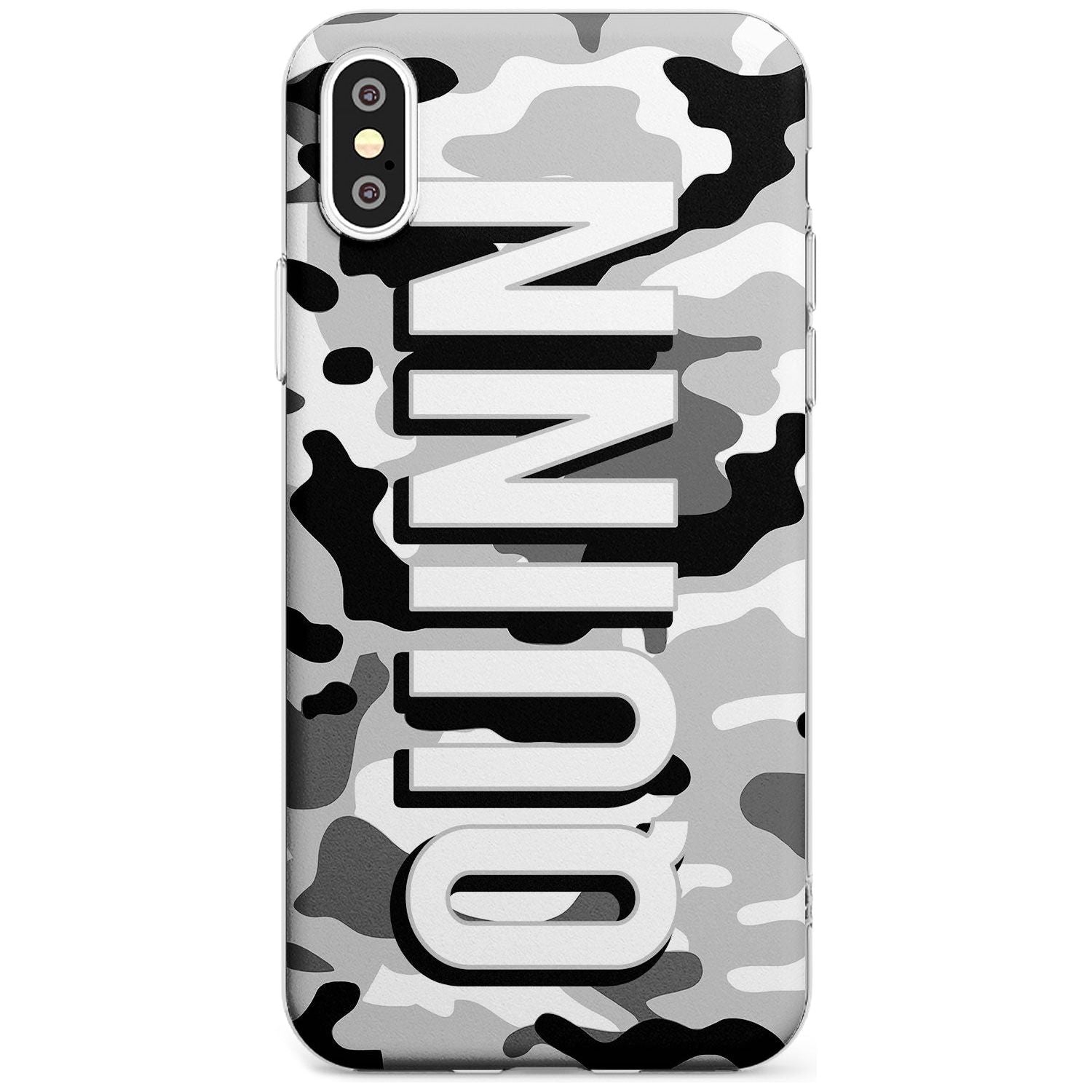 Greyscale Camo Black Impact Phone Case for iPhone X XS Max XR