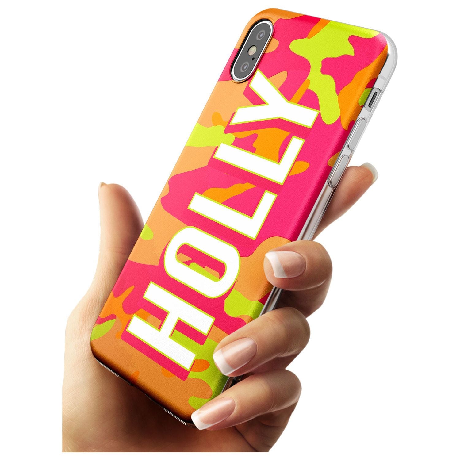 Colourful Neon Camo Black Impact Phone Case for iPhone X XS Max XR