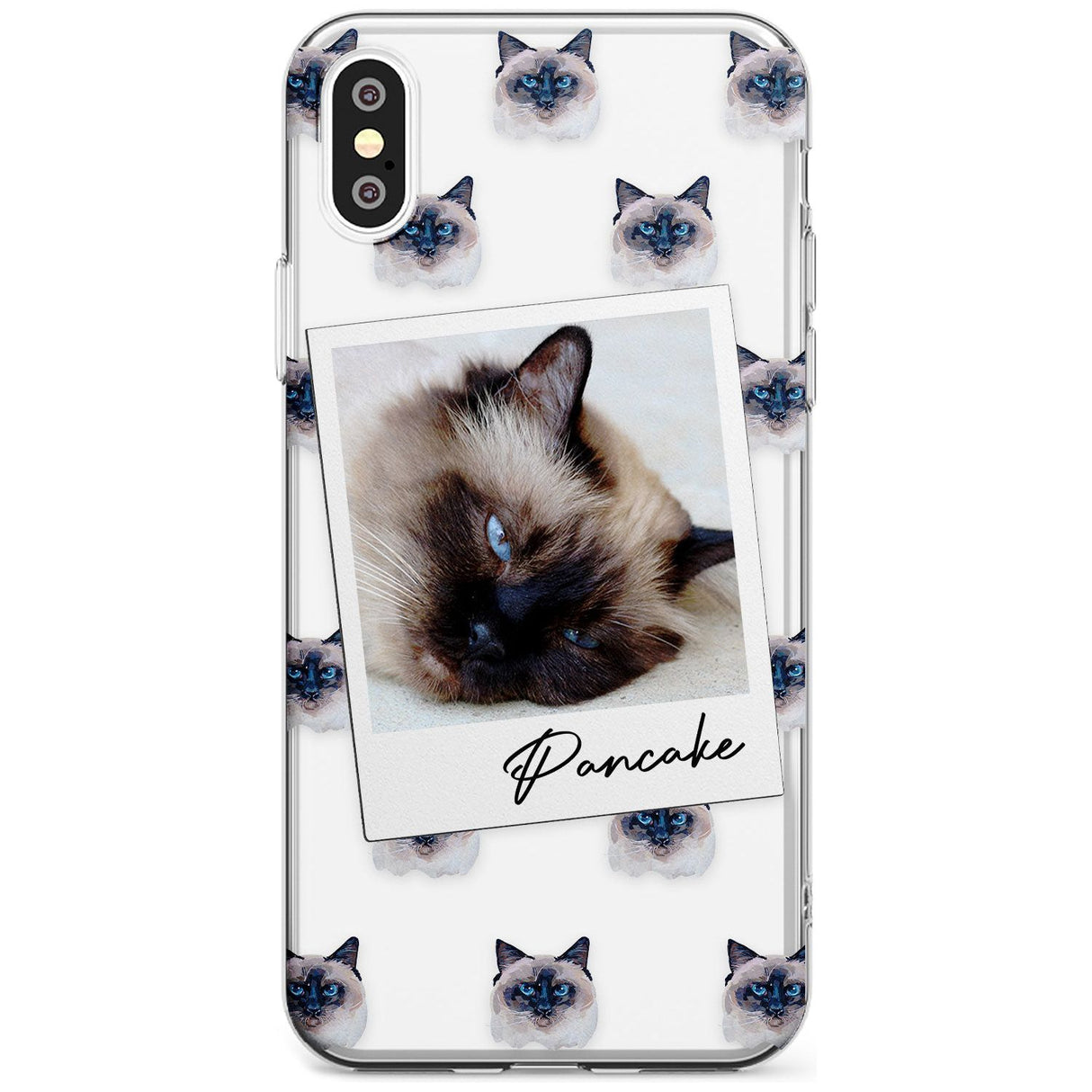 Personalised Burmese Cat Photo Custom Phone Case iPhone XS MAX / Clear Case,iPhone XR / Clear Case,iPhone X / iPhone XS / Clear Case Blanc Space