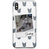 Personalised Korat Cat Photo Custom Phone Case iPhone XS MAX / Clear Case,iPhone XR / Clear Case,iPhone X / iPhone XS / Clear Case Blanc Space