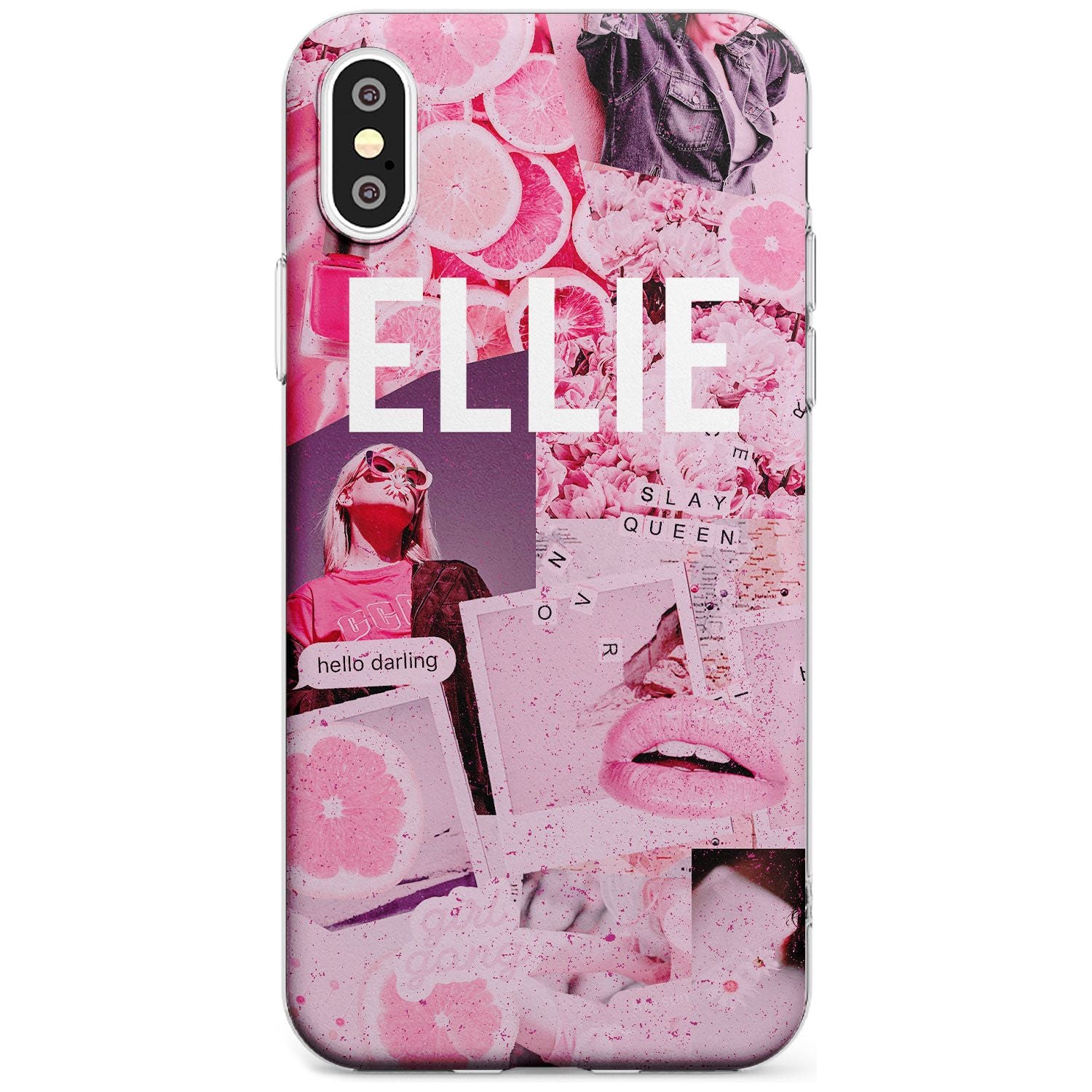 Sweet Pink Fashion Collage iPhone Case  Slim Case Custom Phone Case - Case Warehouse